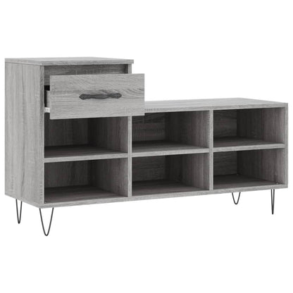 Schuhregal Grau Sonoma 102x36x60 cm Holzwerkstoff - Pazzar.ch