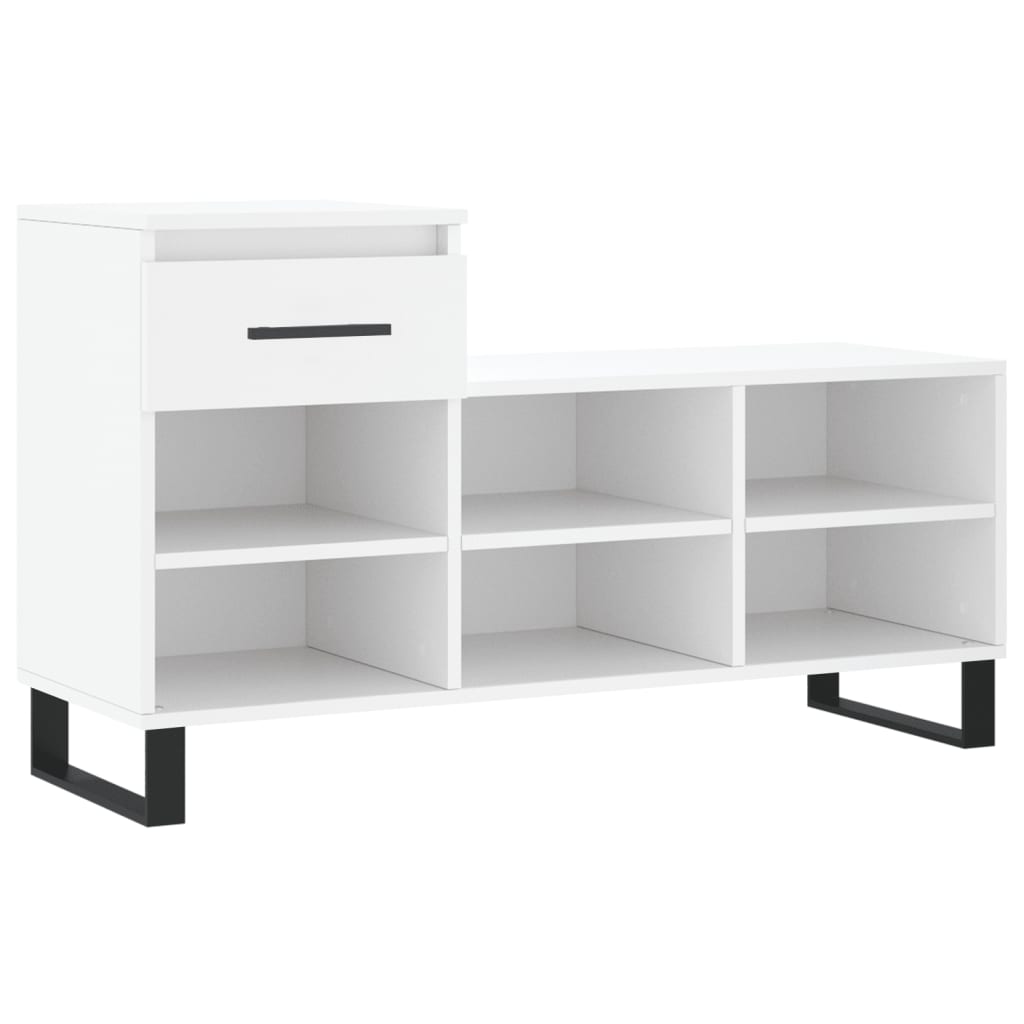Schuhregal Weiß 102x36x60 cm Holzwerkstoff - Pazzar.ch