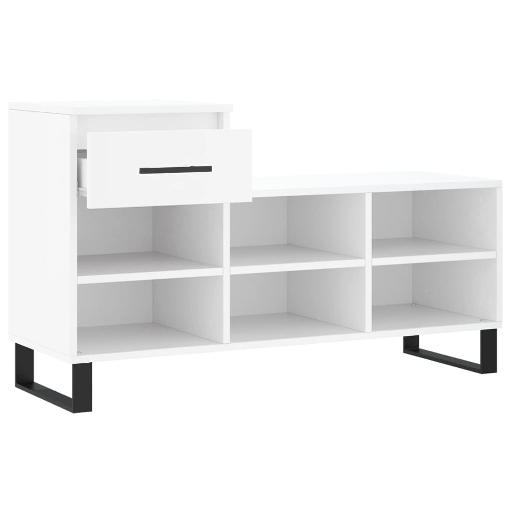 Schuhregal Weiß 102x36x60 cm Holzwerkstoff - Pazzar.ch