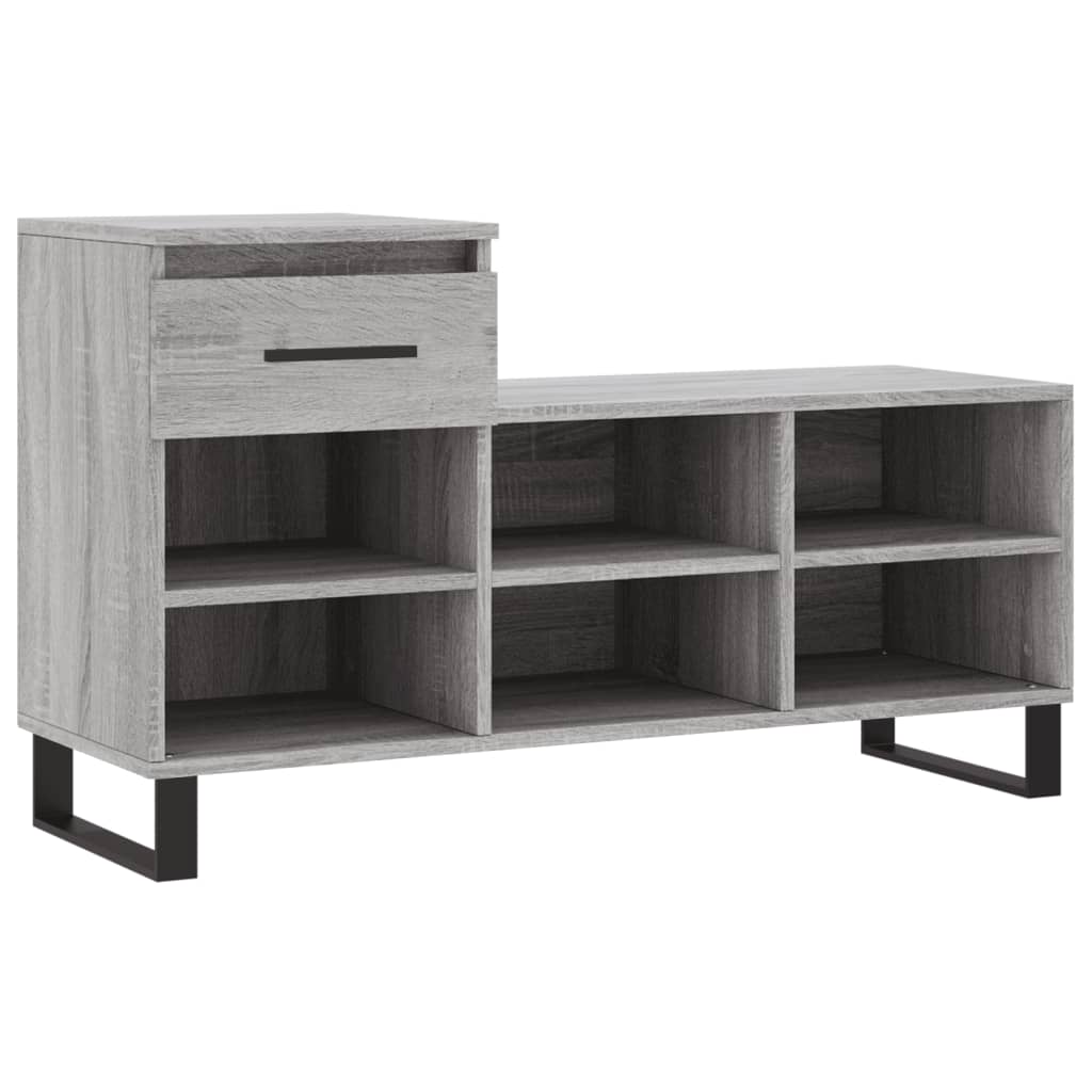 Schuhregal Grau Sonoma 102x36x60 cm Holzwerkstoff - Pazzar.ch