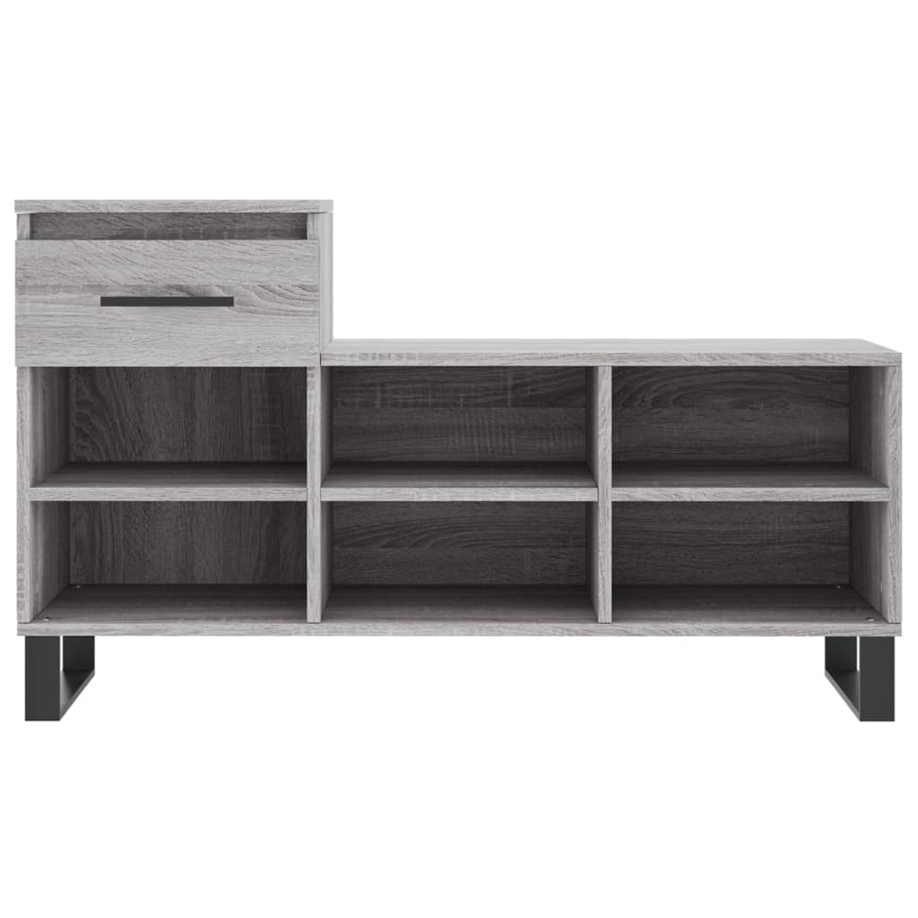 Schuhregal Grau Sonoma 102x36x60 cm Holzwerkstoff - Pazzar.ch