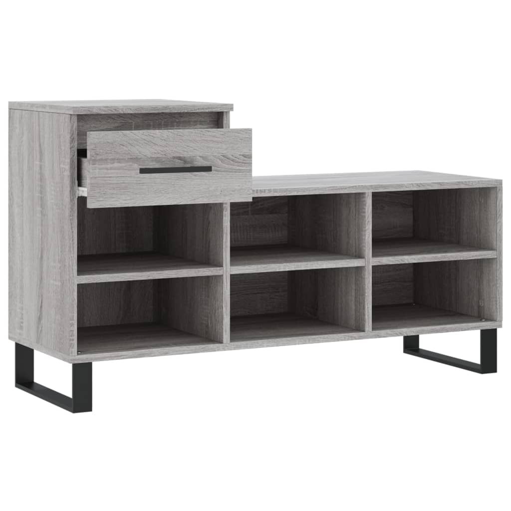 Schuhregal Grau Sonoma 102x36x60 cm Holzwerkstoff - Pazzar.ch