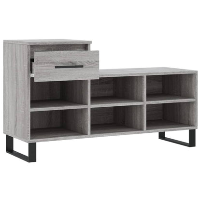 Schuhregal Grau Sonoma 102x36x60 cm Holzwerkstoff - Pazzar.ch