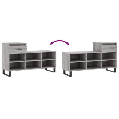 Schuhregal Grau Sonoma 102x36x60 cm Holzwerkstoff - Pazzar.ch