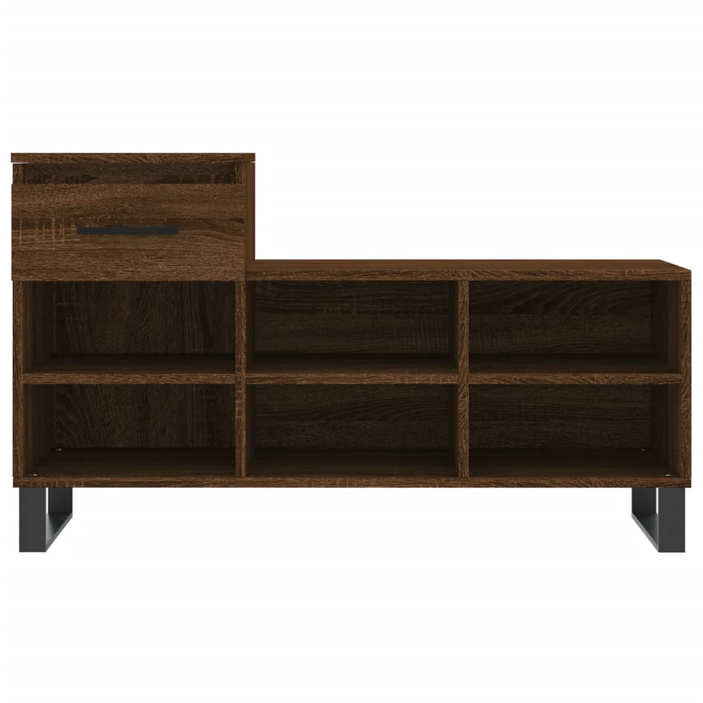 Schuhregal Braun Eichen-Optik 102x36x60 cm Holzwerkstoff - Pazzar.ch