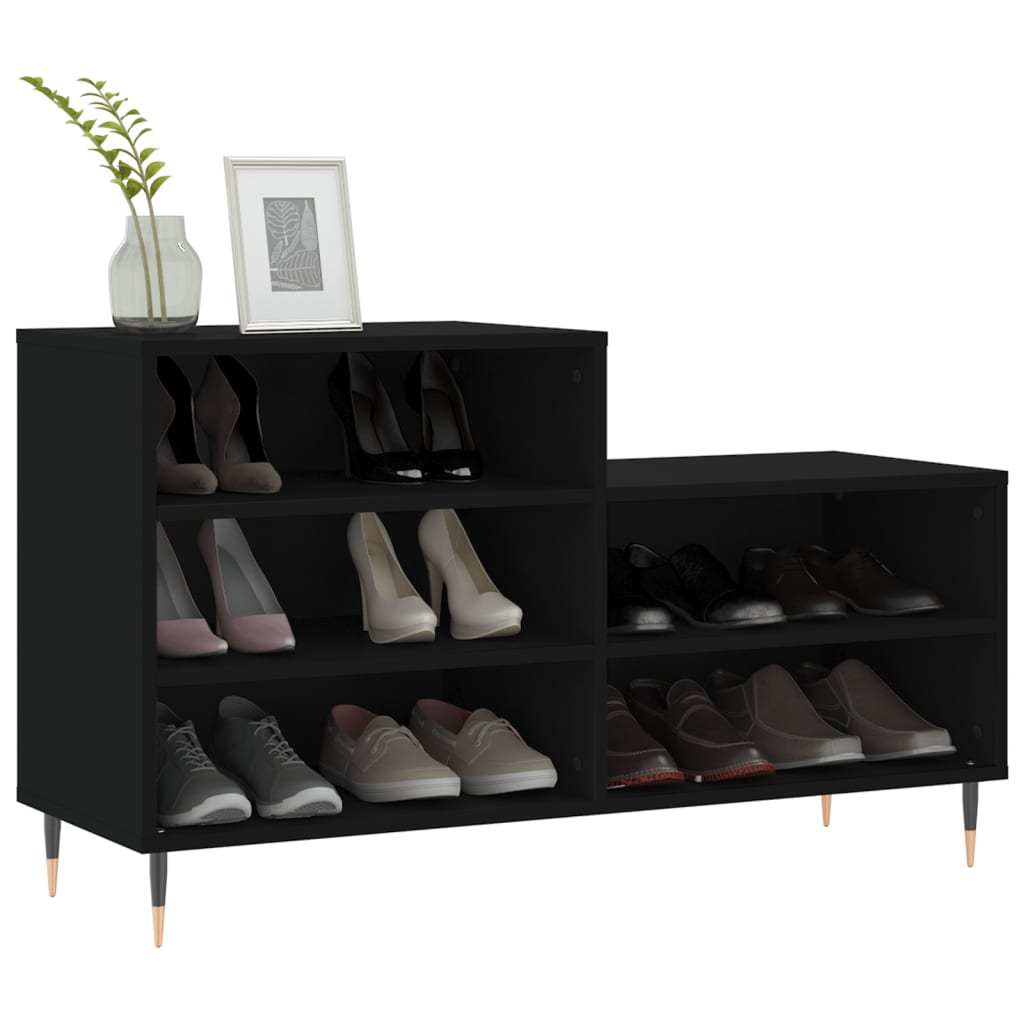 Schuhregal Schwarz 102x36x60 cm Holzwerkstoff - Pazzar.ch