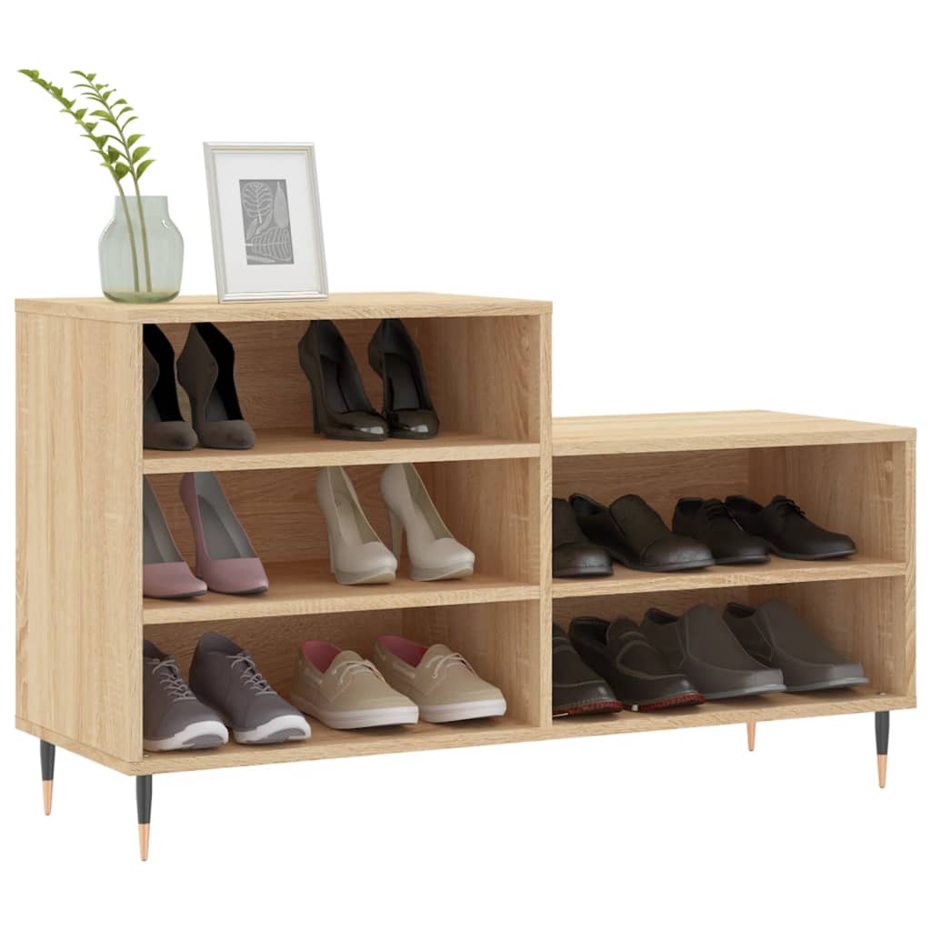 Schuhregal Sonoma-Eiche 102x36x60 cm Holzwerkstoff - Pazzar.ch
