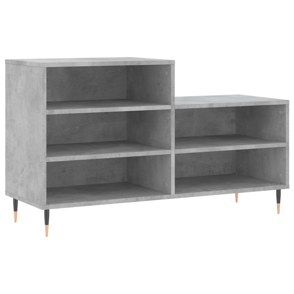 Schuhregal Betongrau 102x36x60 cm Holzwerkstoff - Pazzar.ch