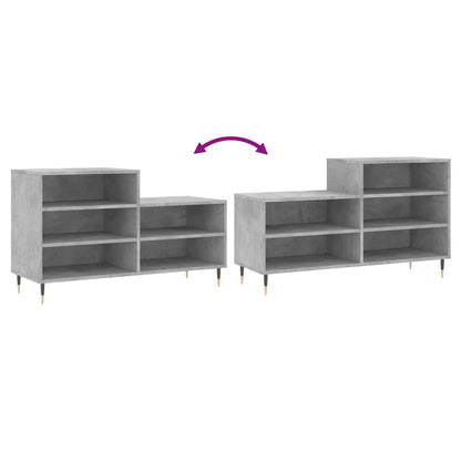 Schuhregal Betongrau 102x36x60 cm Holzwerkstoff - Pazzar.ch