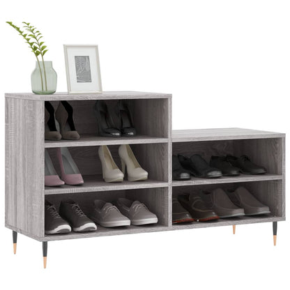 Schuhregal Grau Sonoma 102x36x60 cm Holzwerkstoff - Pazzar.ch