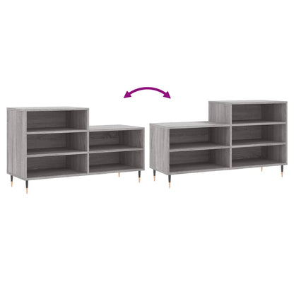 Schuhregal Grau Sonoma 102x36x60 cm Holzwerkstoff - Pazzar.ch
