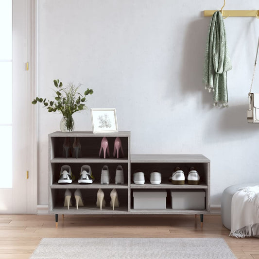 Schuhregal Grau Sonoma 102x36x60 cm Holzwerkstoff - Pazzar.ch