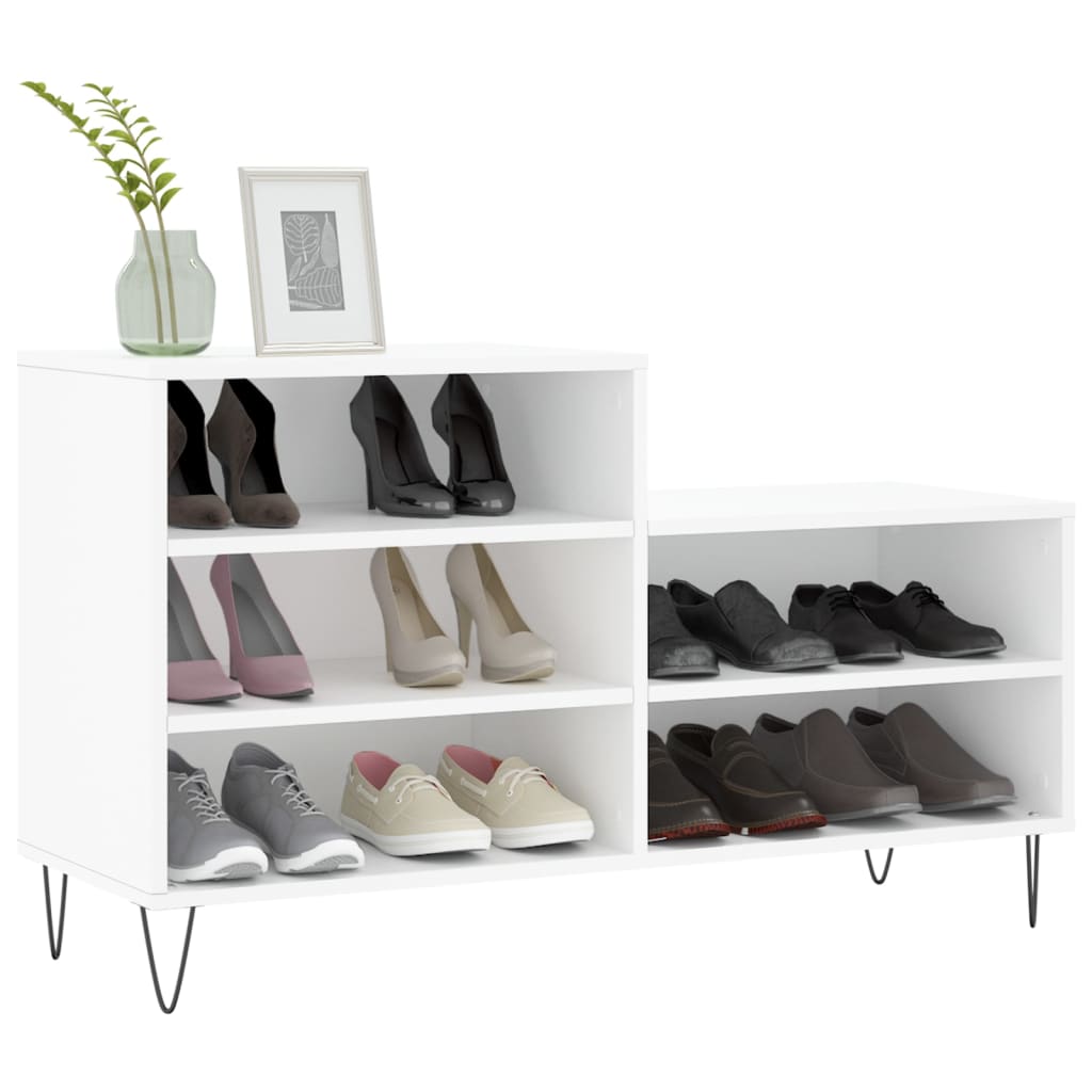 Schuhregal Weiß 102x36x60 cm Holzwerkstoff - Pazzar.ch
