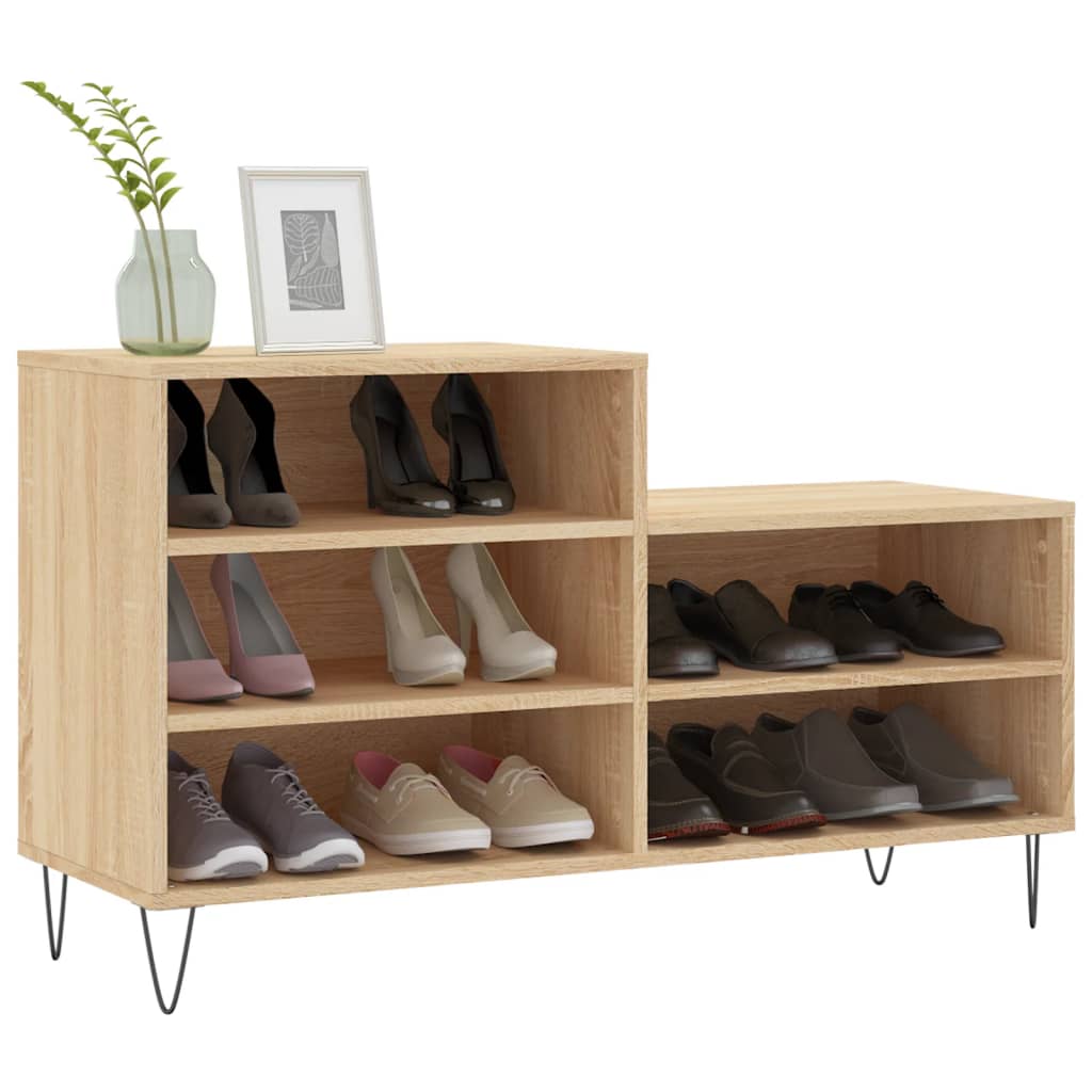 Schuhregal Sonoma-Eiche 102x36x60 cm Holzwerkstoff - Pazzar.ch
