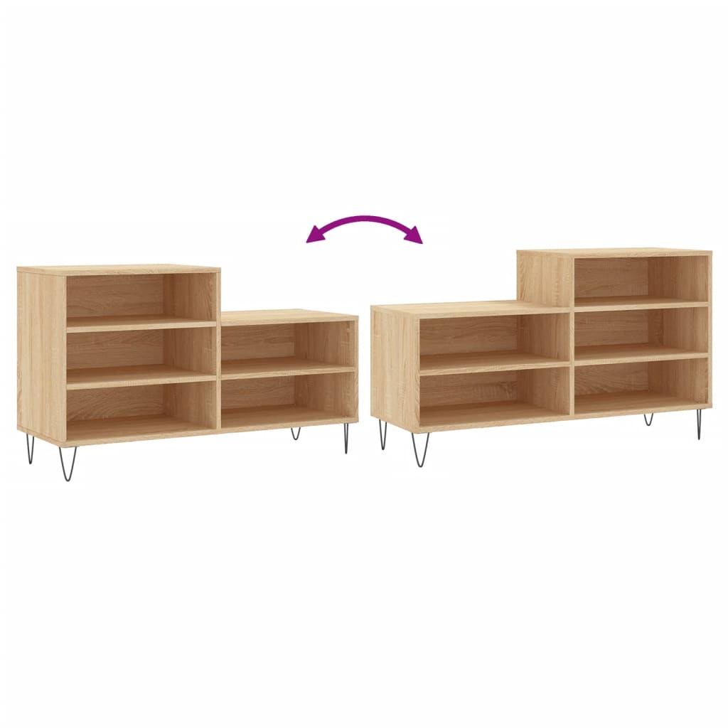 Schuhregal Sonoma-Eiche 102x36x60 cm Holzwerkstoff - Pazzar.ch