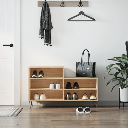 Schuhregal Sonoma-Eiche 102x36x60 cm Holzwerkstoff - Pazzar.ch