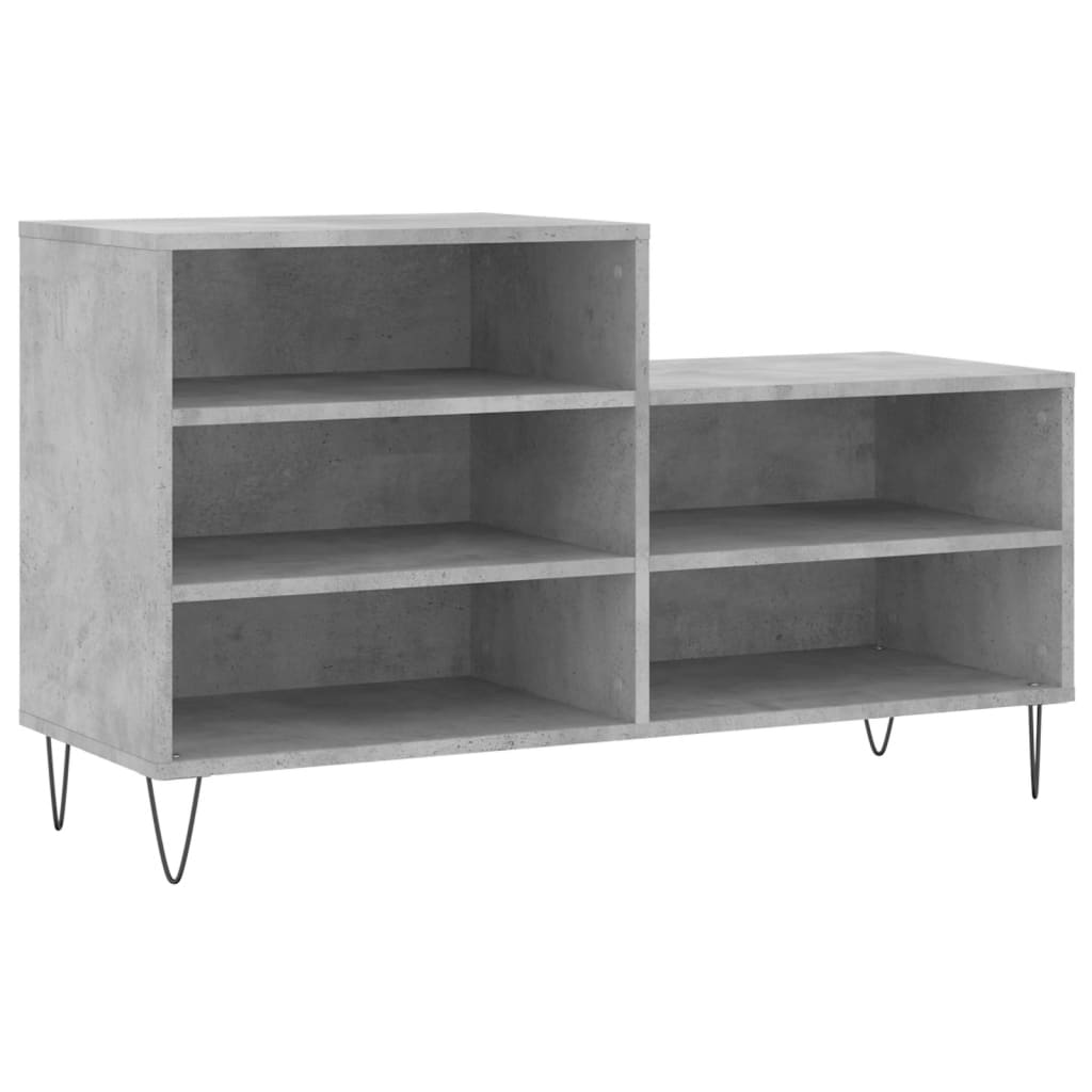 Schuhregal Betongrau 102x36x60 cm Holzwerkstoff - Pazzar.ch