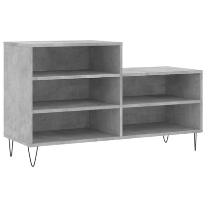 Schuhregal Betongrau 102x36x60 cm Holzwerkstoff - Pazzar.ch
