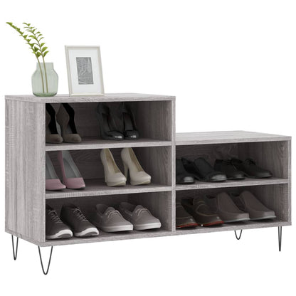 Schuhregal Grau Sonoma 102x36x60 cm Holzwerkstoff - Pazzar.ch