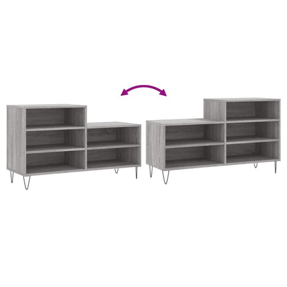 Schuhregal Grau Sonoma 102x36x60 cm Holzwerkstoff - Pazzar.ch