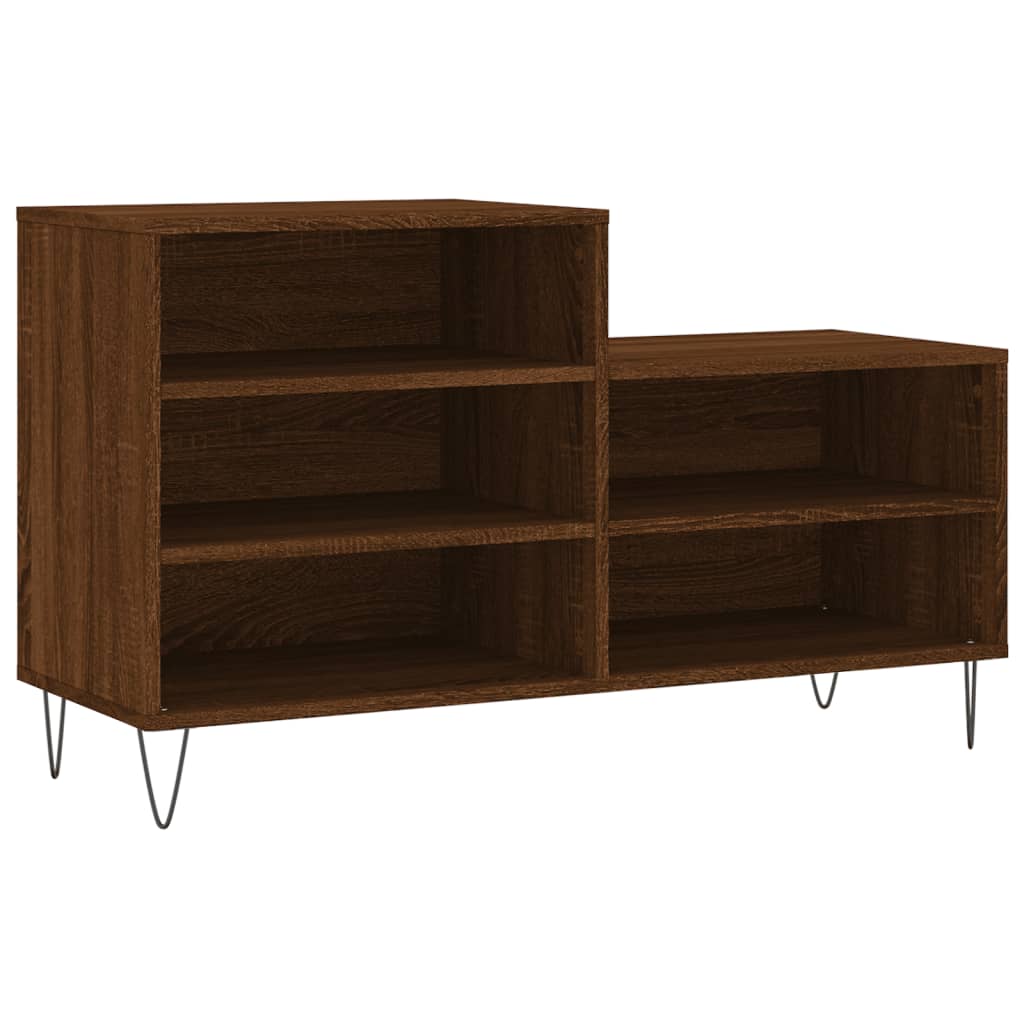 Schuhregal Braun Eichen-Optik 102x36x60 cm Holzwerkstoff - Pazzar.ch