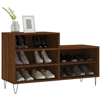 Schuhregal Braun Eichen-Optik 102x36x60 cm Holzwerkstoff - Pazzar.ch