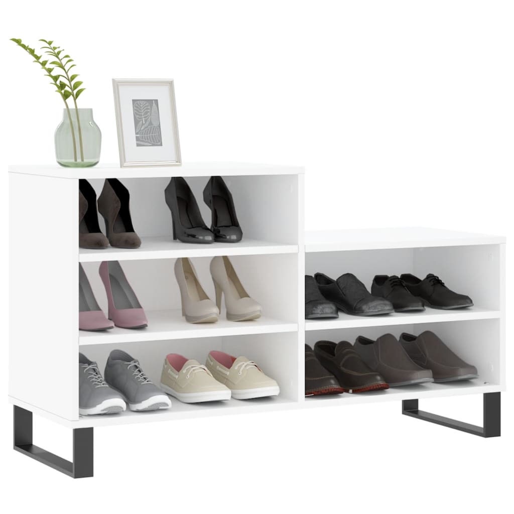 Schuhregal Weiß 102x36x60 cm Holzwerkstoff - Pazzar.ch