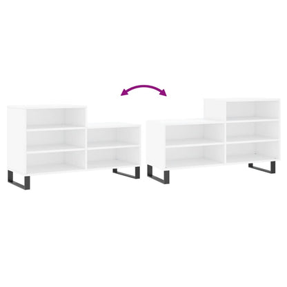 Schuhregal Weiß 102x36x60 cm Holzwerkstoff - Pazzar.ch