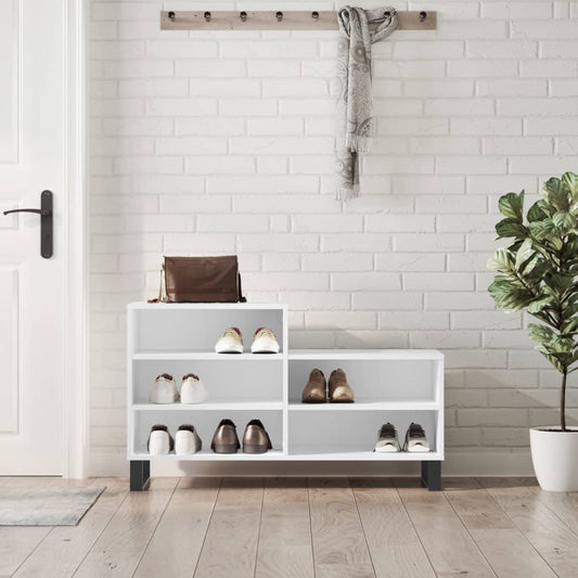 Schuhregal Weiß 102x36x60 cm Holzwerkstoff - Pazzar.ch