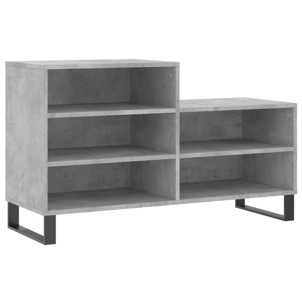 Schuhregal Betongrau 102x36x60 cm Holzwerkstoff - Pazzar.ch