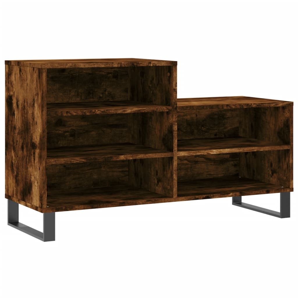 Schuhregal Räuchereiche 102x36x60 cm Holzwerkstoff - Pazzar.ch