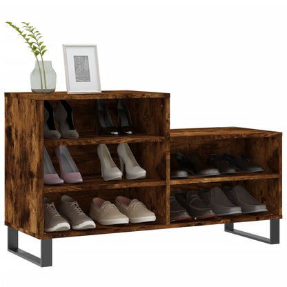 Schuhregal Räuchereiche 102x36x60 cm Holzwerkstoff - Pazzar.ch