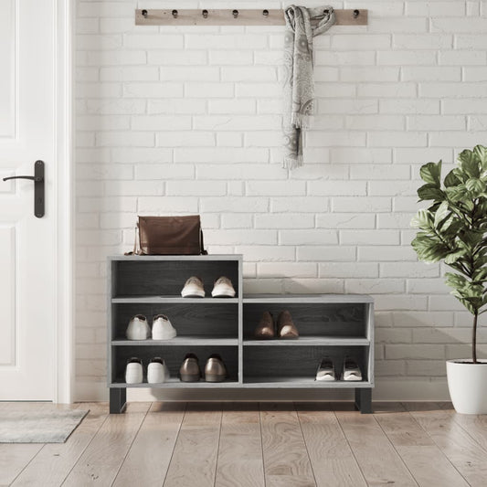Schuhregal Grau Sonoma 102x36x60 cm Holzwerkstoff - Pazzar.ch
