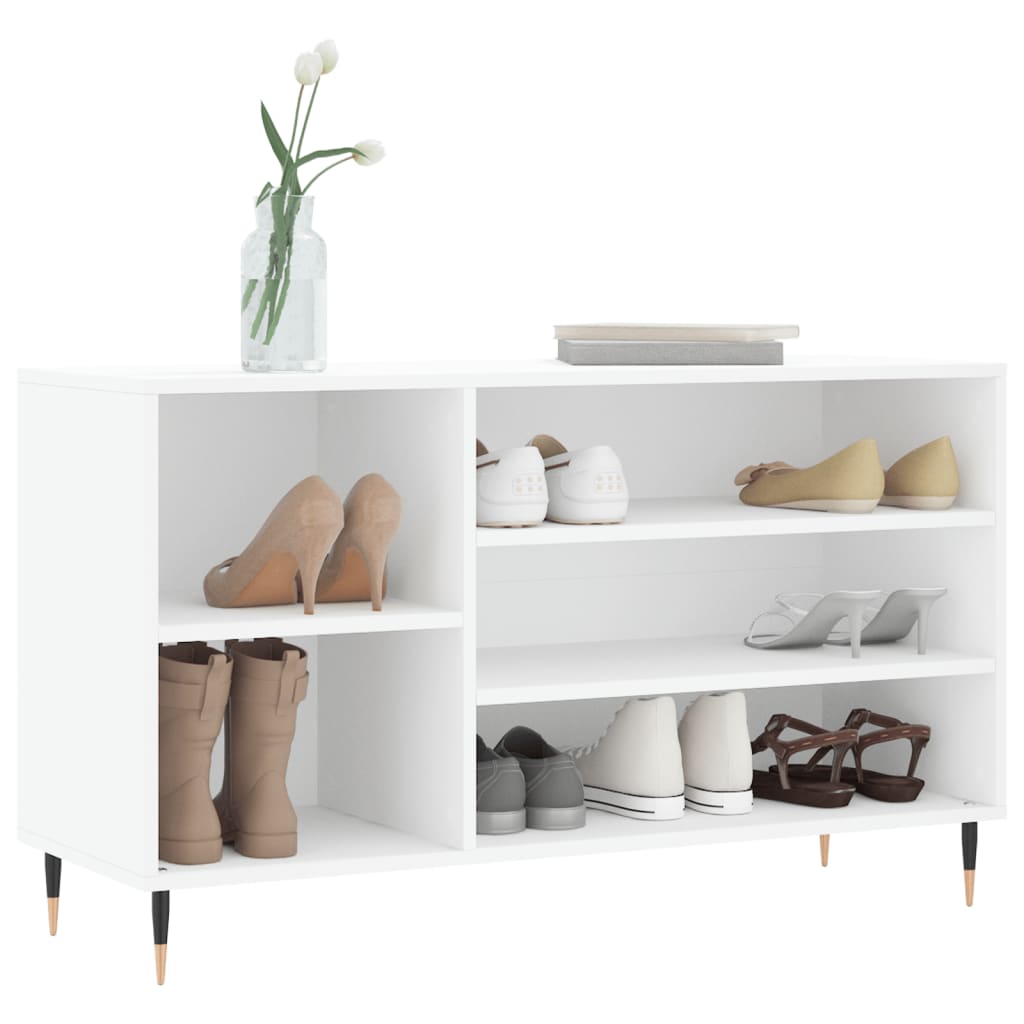 Schuhregal Weiß 102x36x60 cm Holzwerkstoff - Pazzar.ch