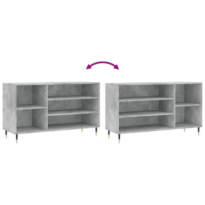 Schuhregal Betongrau 102x36x60 cm Holzwerkstoff - Pazzar.ch
