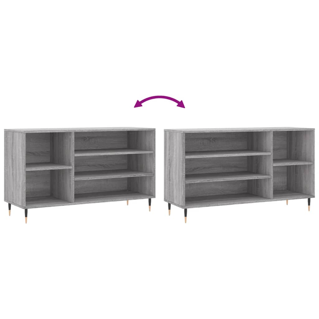 Schuhregal Grau Sonoma 102x36x60 cm Holzwerkstoff - Pazzar.ch