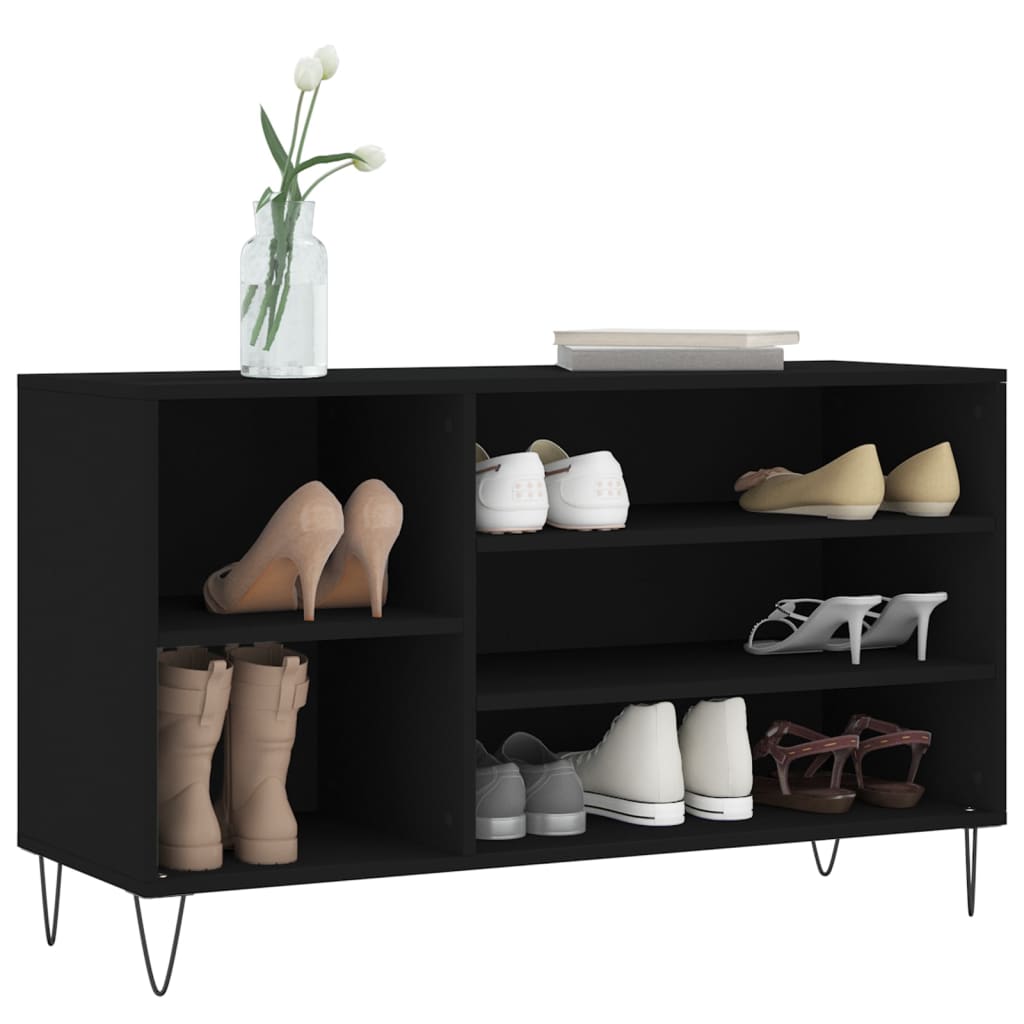 Schuhregal Schwarz 102x36x60 cm Holzwerkstoff - Pazzar.ch