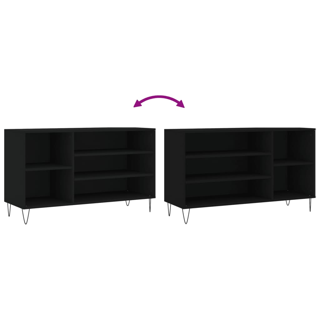 Schuhregal Schwarz 102x36x60 cm Holzwerkstoff - Pazzar.ch