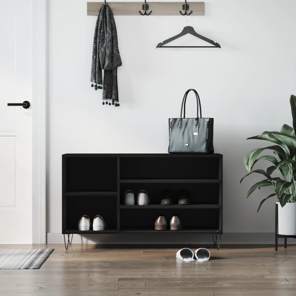 Schuhregal Schwarz 102x36x60 cm Holzwerkstoff - Pazzar.ch