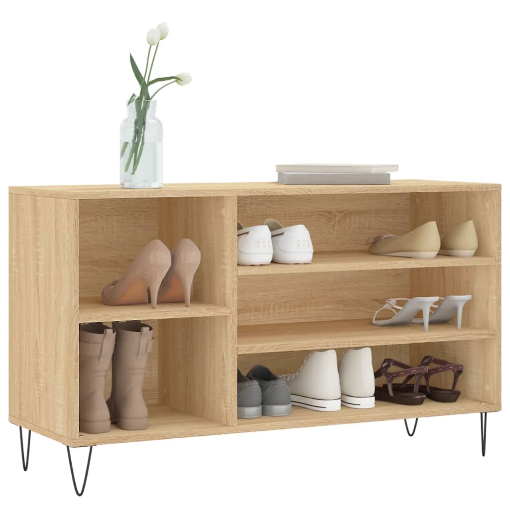 Schuhregal Sonoma-Eiche 102x36x60 cm Holzwerkstoff - Pazzar.ch