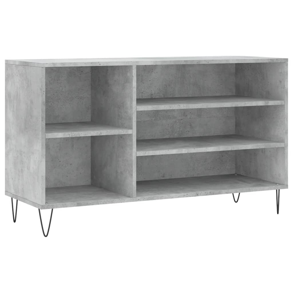 Schuhregal Betongrau 102x36x60 cm Holzwerkstoff - Pazzar.ch