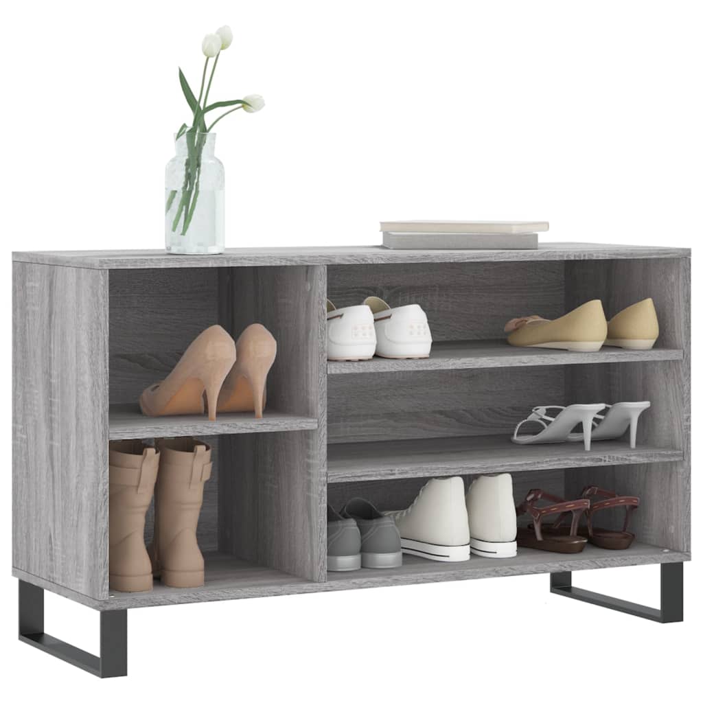 Schuhregal Grau Sonoma 102x36x60 cm Holzwerkstoff - Pazzar.ch