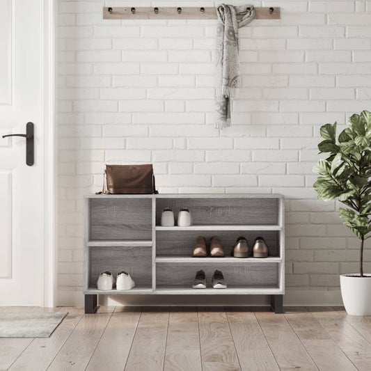 Schuhregal Grau Sonoma 102x36x60 cm Holzwerkstoff - Pazzar.ch