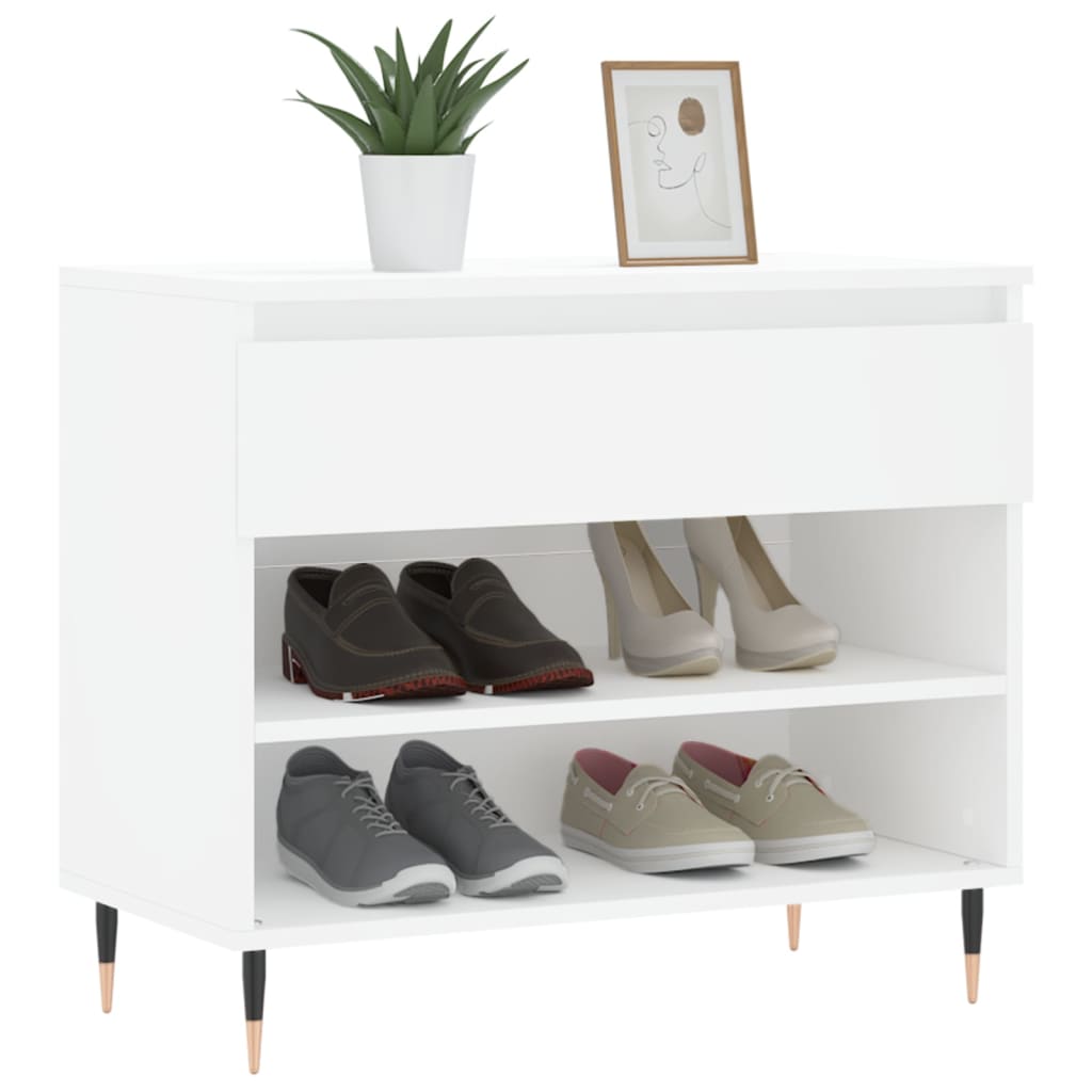 Schuhregal Weiß 70x36x60 cm Holzwerkstoff - Pazzar.ch