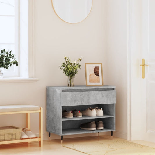 Schuhregal Betongrau 70x36x60 cm Holzwerkstoff - Pazzar.ch