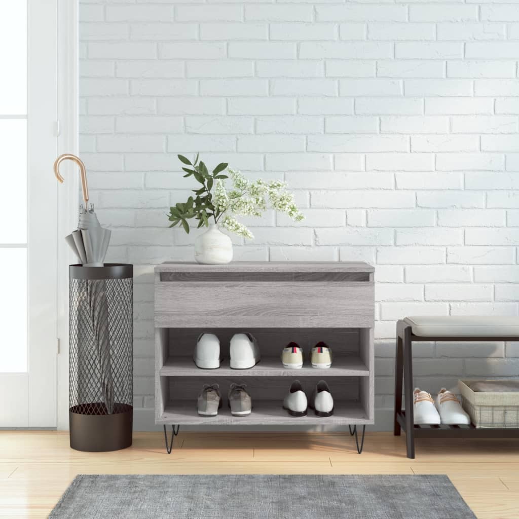 Schuhregal Grau Sonoma 70x36x60 cm Holzwerkstoff - Pazzar.ch