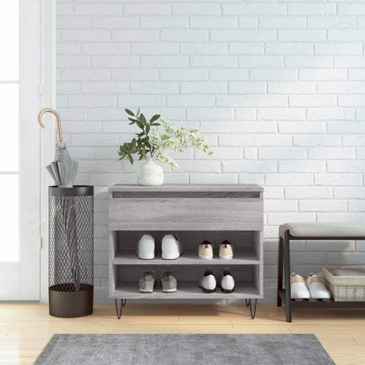 Schuhregal Grau Sonoma 70x36x60 cm Holzwerkstoff - Pazzar.ch