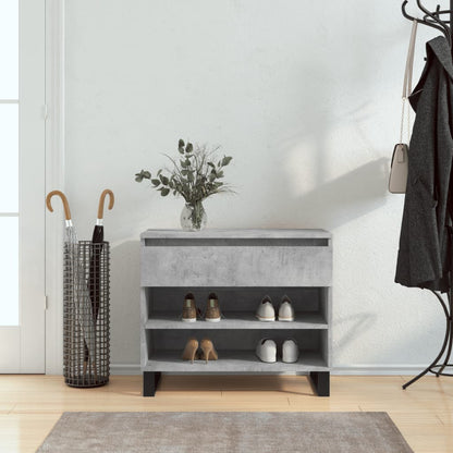 Schuhregal Betongrau 70x36x60 cm Holzwerkstoff - Pazzar.ch