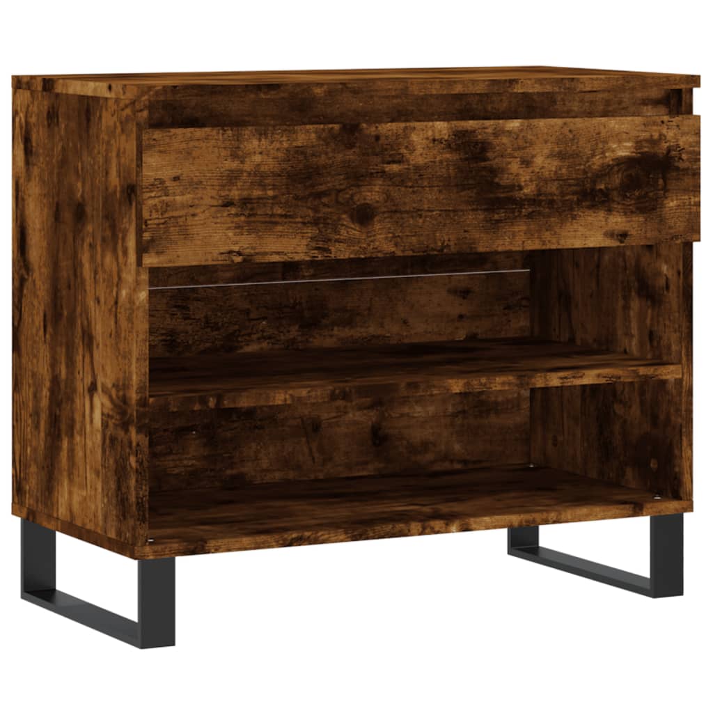 Schuhregal Räuchereiche 70x36x60 cm Holzwerkstoff - Pazzar.ch