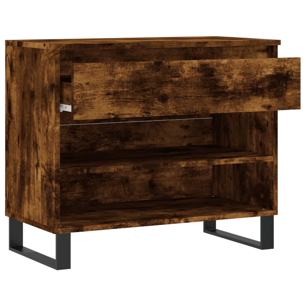 Schuhregal Räuchereiche 70x36x60 cm Holzwerkstoff - Pazzar.ch